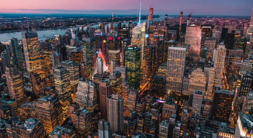 Vue panoramique des gratte-ciels à New York