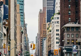 Rue de New-York avec les mythiques taxis jaune