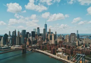 Vue panoramique des gratte-ciels à New York