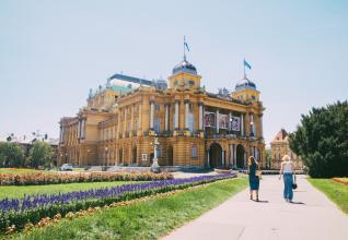 Le théâtre national croate situé à Zagreb