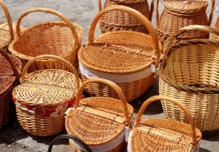 Paniers crées à la Maison de la Vannerie