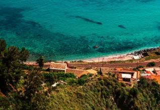 Vue aérienne de Taormina