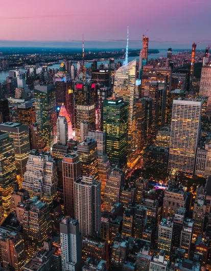 Vue panoramique des gratte-ciels à New York