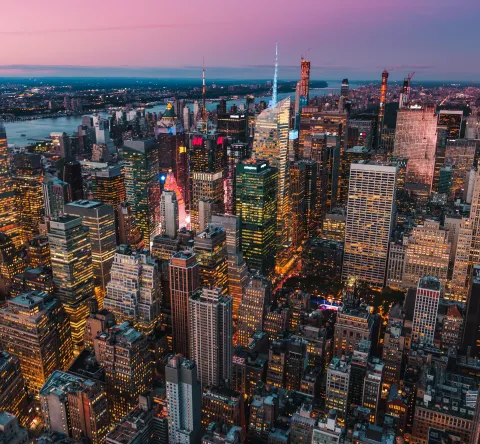 Vue panoramique des gratte-ciels à New York